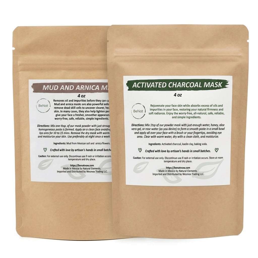 Activated Charcoal + Mud & Arnica Facial Masks Bundle-0
