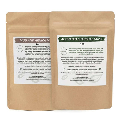 Activated Charcoal + Mud & Arnica Facial Masks Bundle-0
