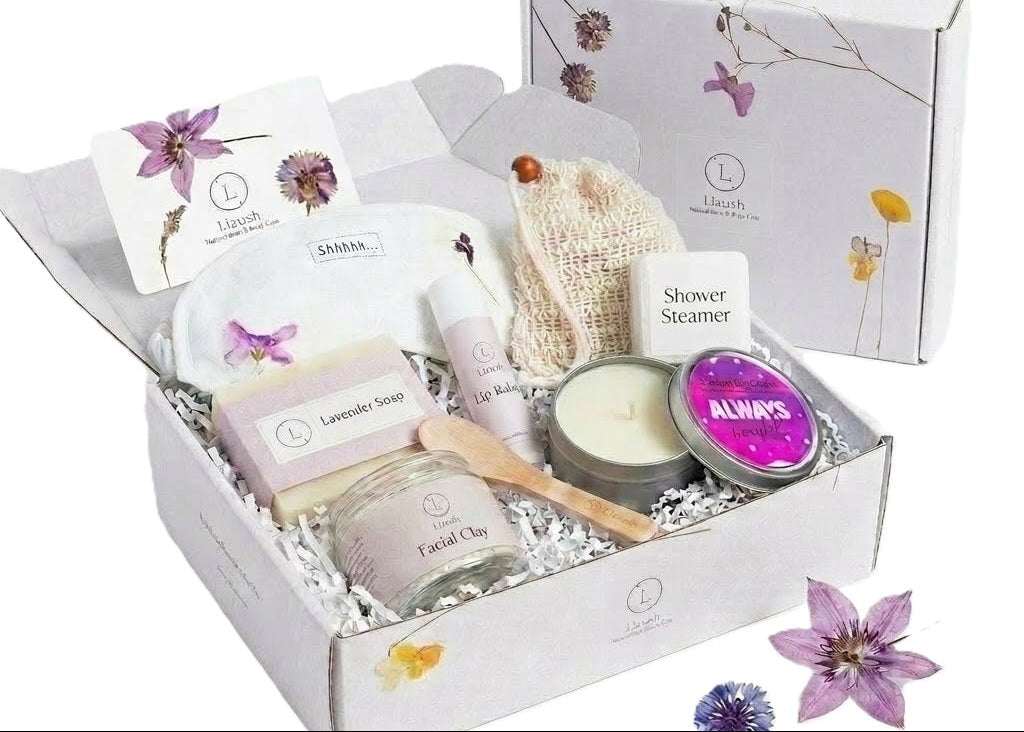 Lavender Bath & Body Gift Set – Natural Self-Care Spa Gift Box-0