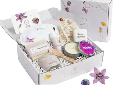 Lavender Bath & Body Gift Set – Natural Self-Care Spa Gift Box-0