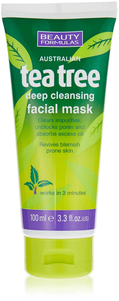 Beauty Formulas Australian Tea Tree Deep Cleansing Facial Mask 100ml-0