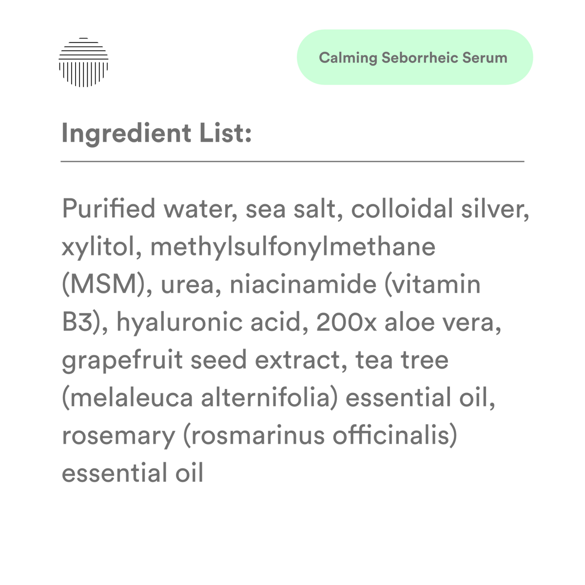 Topical Calming Seborrheic Serum by Dermazen, showing the serum bottle with a clean, minimalist design and calming label.