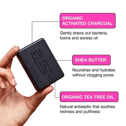 Carbon Theory Charcoal And Tea Tree Oil Anti Breakout Facial Cleansing Bar-2