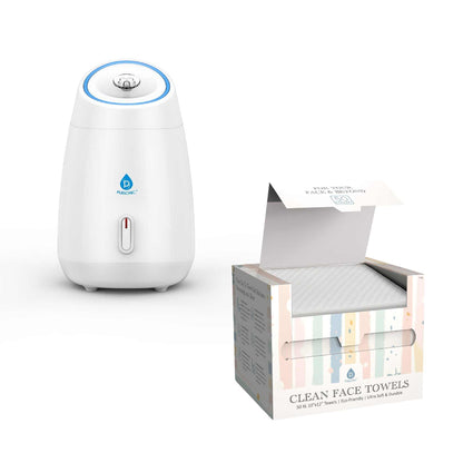 Glow & Go Skincare Essentials Bundle: Nano Facial Steamer + Clean Facial Towels-0