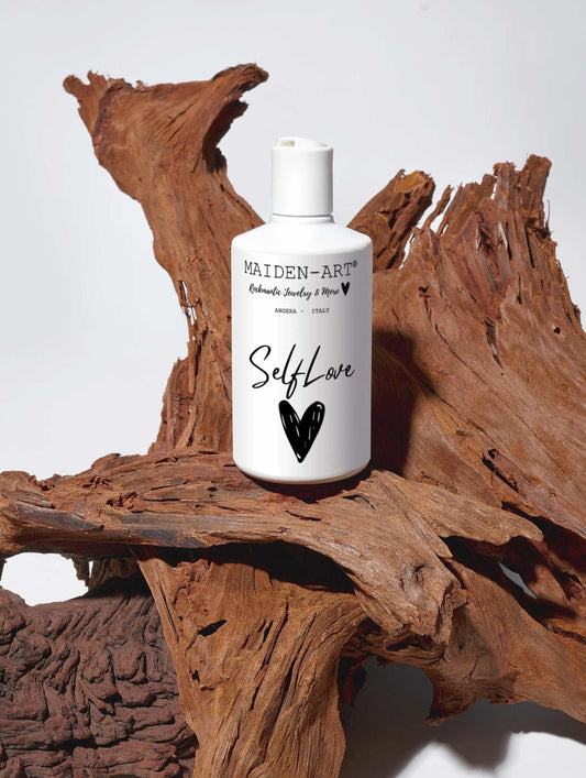 Selfnamed Nourish & Volumize Shampoo bottle with sleek design and label, showcasing hair care product for nourishing and volumizing hair.