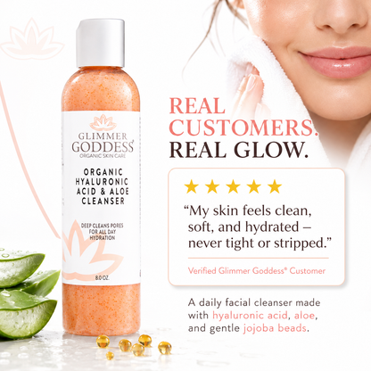 Organic Hydrating Facial Cleanser with Exfoliating Jojoba Beads – 8 oz-2