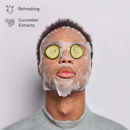 Ice Cube Facial Roller Massager & Hydrating Cucumber Sheet Masks – Your Ultimate Skincare Refresh Kit-2