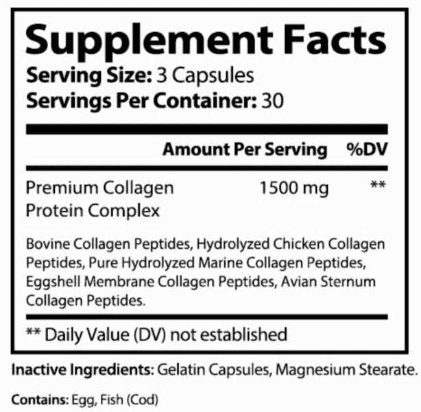 Bottle of Nutra Moment Premium Collagen Peptides supplement with supplement facts label visible, promoting health and beauty benefits.