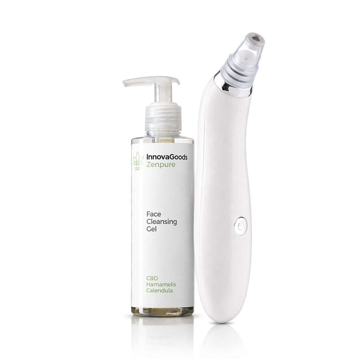 Electric Facial Blackhead Cleaner Pack and Zenpure CBD Facial Cleansing Gel 200 ml InnovaGoods-0