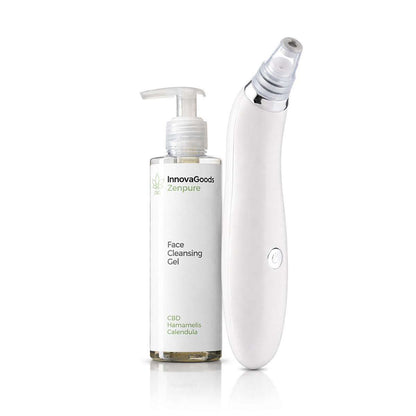 Electric Facial Blackhead Cleaner Pack and Zenpure CBD Facial Cleansing Gel 200 ml InnovaGoods-0