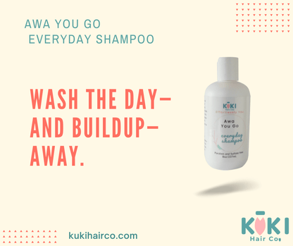 Everyday Lightweight Shampoo in white plastic bottle with teal and coral text, sulfate-free and gentle formula for daily use.