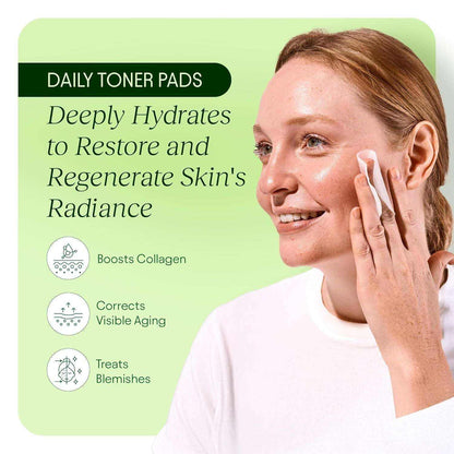 Doba JiYu Toning Polish Pads featuring snail mucin, niacinamide, peptides, and centella for dark spots, wrinkles, and dull skin.