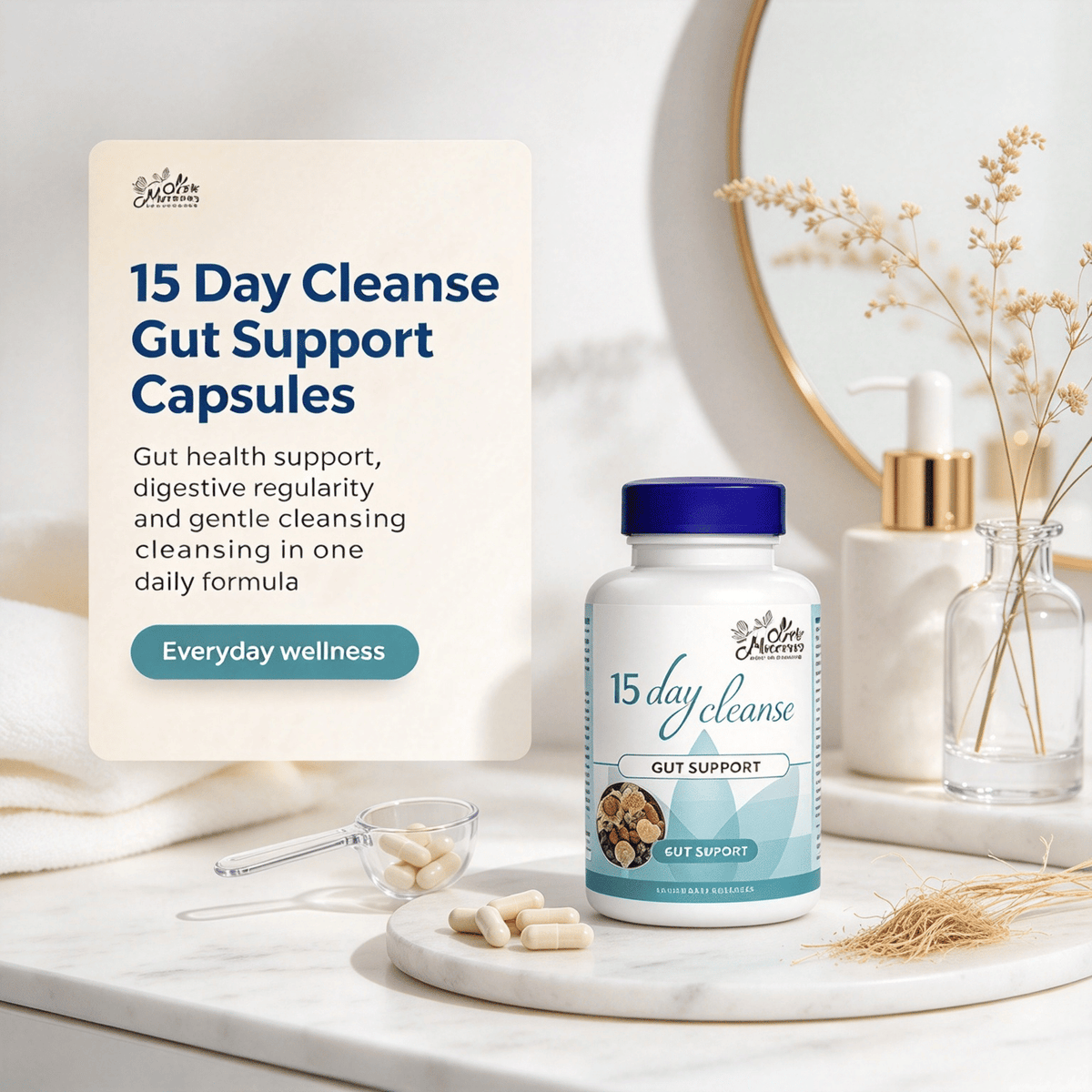 Doba Botanical Blend Gut Wellness Capsules featuring natural plant extracts for daily digestive support and overall gut health.