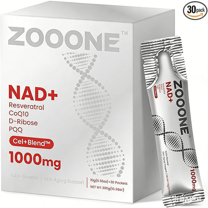 Doba NAD booster packs with nicotinamide riboside and resveratrol, supporting cellular energy for men and women, 30 packs.