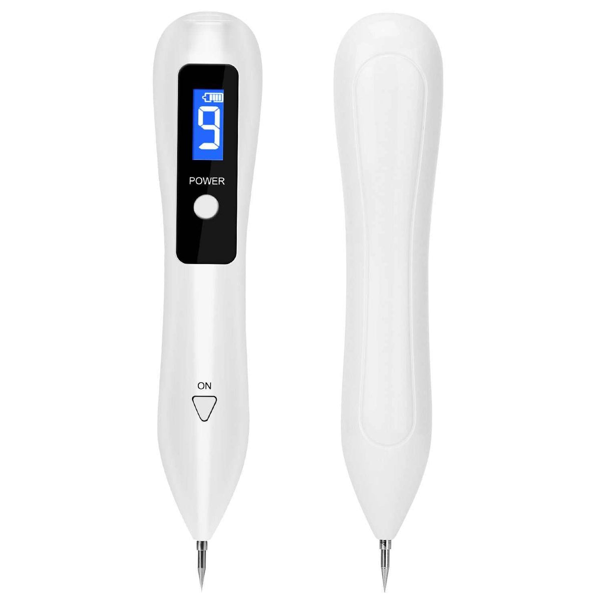 Doba portable skin tag repair kit with LCD display, USB charging, adjustable levels, and six replaceable needles for home use.