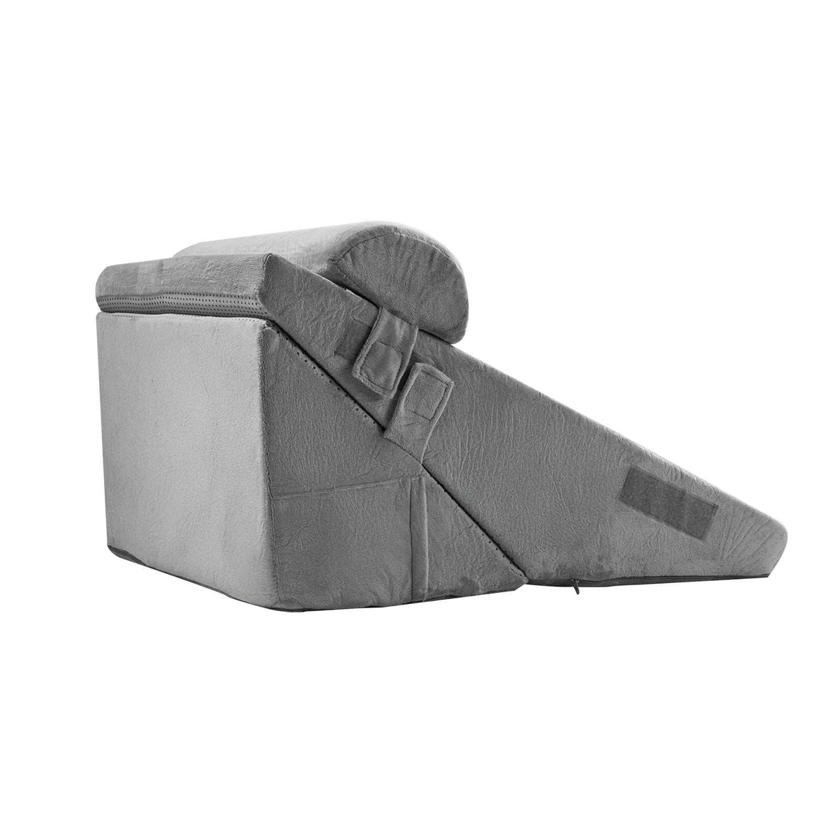 Doba 3-piece adjustable bed wedge pillow set with washable cover, foam support, dark grey for acid reflux, back pain, and snoring relief