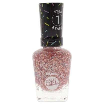 Doba Miracle Gel nail polish in 161 Mixture Perfect by Sally Hansen, 0.5 oz bottle, with glossy finish and colorful nail art.