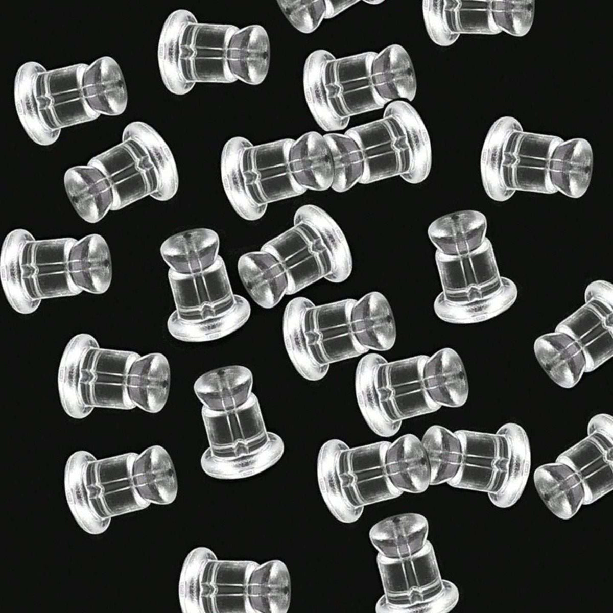 Doba reusable silicone earbackings and transparent ear plugs for women, hypoallergenic, soft, and low-allergenic safety supports for earrings
