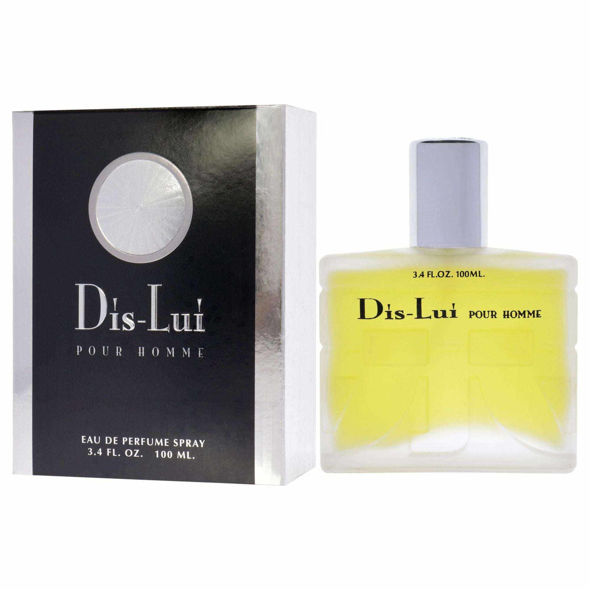 Doba Dis Lui by YZY Perfume for Men 3.4 oz EDP spray bottle with sleek design and elegant branding.
