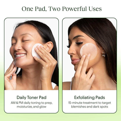 Doba JiYu Toning Polish Pads featuring snail mucin, niacinamide, peptides, and centella for hydrating skincare treatment.