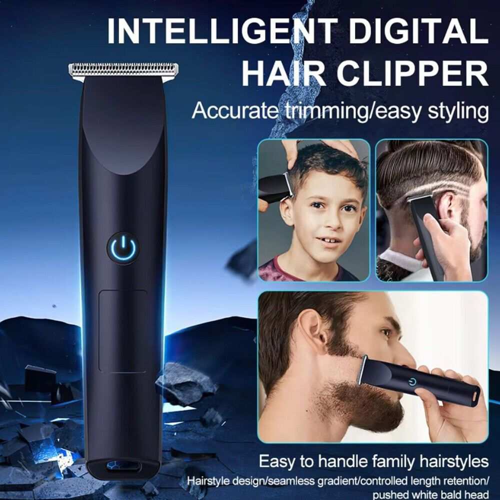 Doba Men Pro Electric Hair Clippers and Beard Trimmer in black, featuring adjustable blades and ergonomic design for precise grooming.