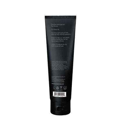 Doba BioFuse Hair Sculpting Gel jar with a black lid and clear container showing the gel inside.