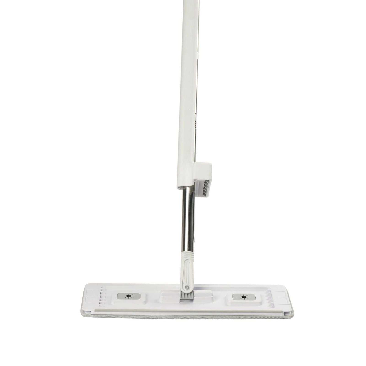 Doba self-wringing microfiber flat mop with stainless steel handle and four washable pads for dry and wet floor cleaning on hardwood and tile
