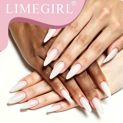 Acrylic nail kit with acrylic powders, monomer liquid, glitter, UV LED lamp, gel polish, and professional nail tools for DIY extensions.