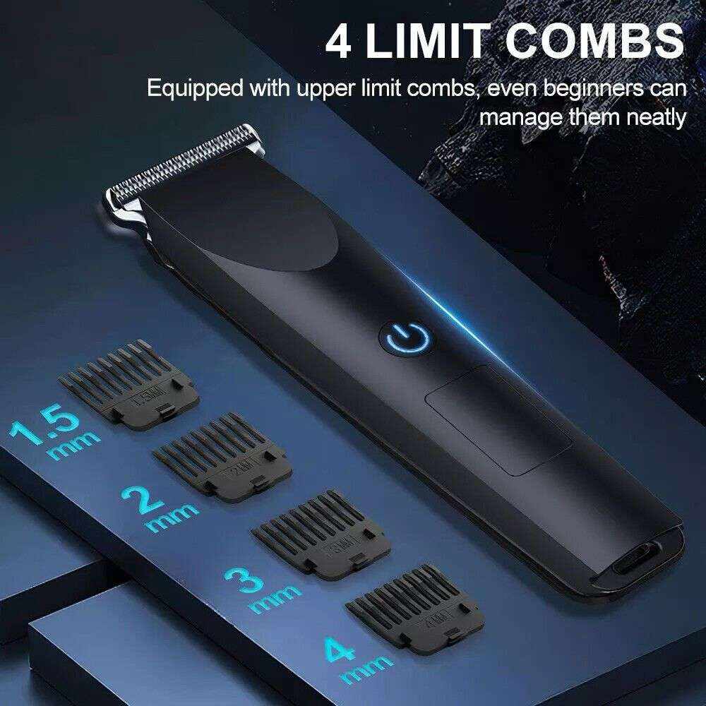 Doba Men Pro Electric Hair Clippers and Beard Trimmer in black, with adjustable blades and ergonomic design for grooming.