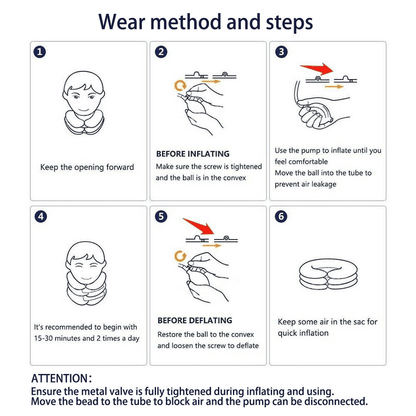 Doba cervical neck traction device collar brace for pain relief and therapy, showing adjustable support and ergonomic design