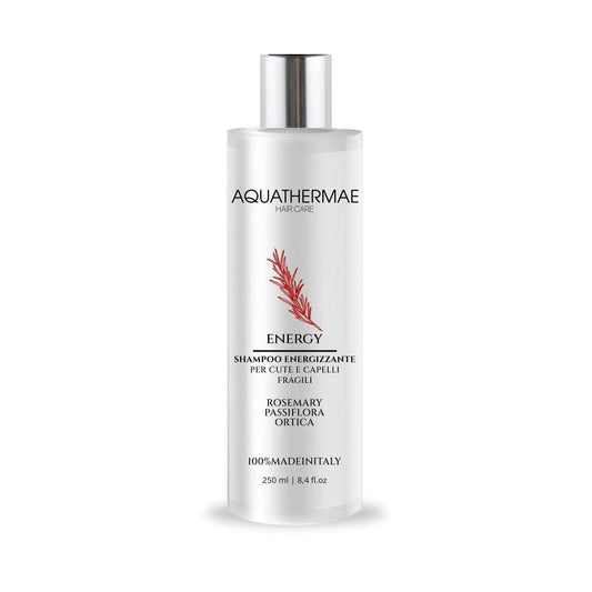 Aquathermae anti-hair loss shampoo bottle with sleek design and clear labeling, displayed on a white background.