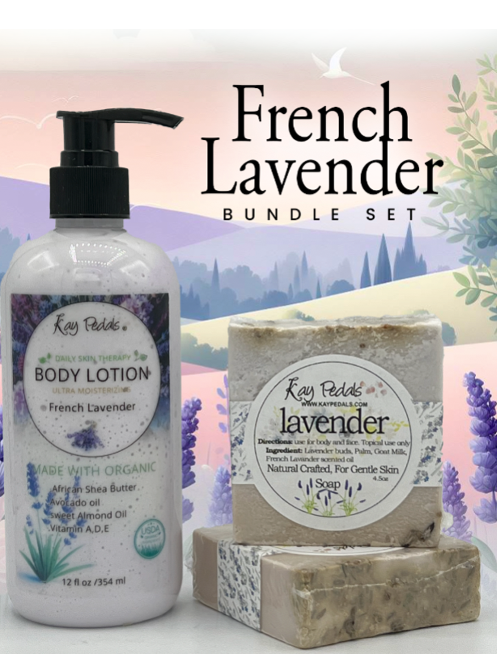 French Lavender Bundle Skin Care Gift Set