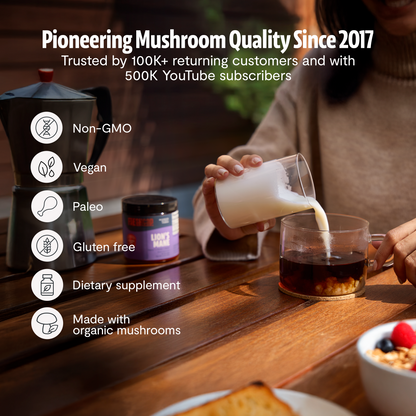 FreshCap Mushrooms organic mushroom complex supplement capsules, dietary health capsules with natural mushroom ingredients.
