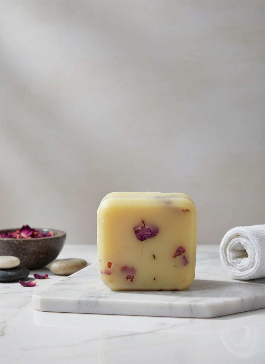 Lotion Bar with Rose Petals-0