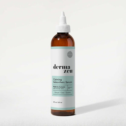Dermazen Calming Seborrheic Serum in an 8oz bottle, topical treatment for soothing skin with seborrheic conditions.
