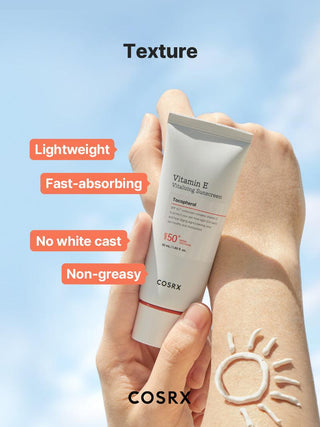 Crème solaire revitalisante à la vitamine E SPF 50+